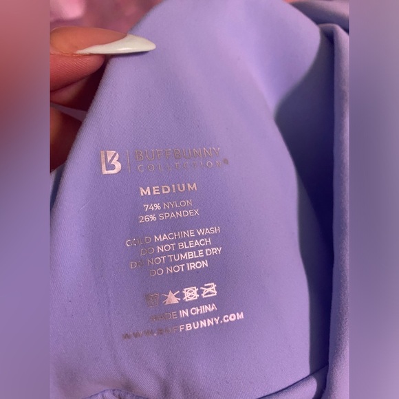 Periwinkle Blue Sugar Rush Candy Wrap Sports Bra 💙 BuffBunny 💙 Medium ➡️ NEW - Picture 8 of 16